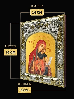 Икона Сторожевская Божия Матерь в ризе, 18х14 см