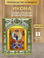 Икона Ключ Разума Божия Матерь в ризе, 18х14 см