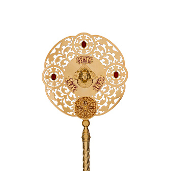 Рипида №10 штамповка золочение камни эмаль (пара)