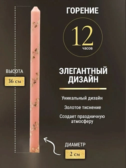 Каталог товаров pravzhizn Свечи праздничные №4 (уп 10шт), РОЗОВЫЕ (Золотая лоза) Свечи праздничные №4 (уп 10шт), РОЗОВЫЕ (Золотая лоза)