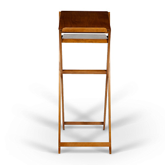 Аналой складной с деревянным верхом №1 с полкой