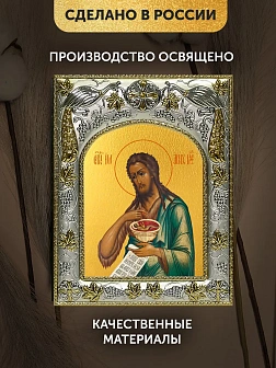 Икона Иоанн Предтеча в ризе, 18х14 см