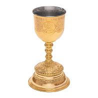 Потир-чаша №2 1, 0л с вкладышем (нерж. сталь) г / пластика ручная гравировка золочение