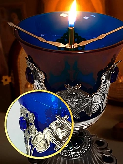 Лампада напрестольная никель 004.3
