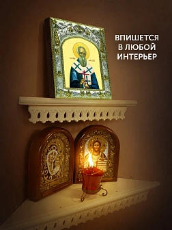 Икона Антипа Пергамский в ризе, 18х14 см