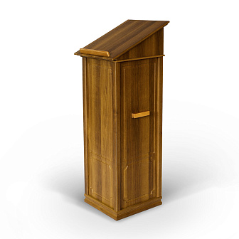 Аналой тумбовый с облицовкой и аэрозольным покрытием декора