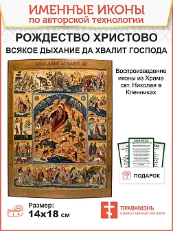 Икона Рождество Христово: Всякое Дыхание Да Хвалит Господа 23х30 см Икона Рождество Христово: Всякое Дыхание Да Хвалит Господа 23х30 см