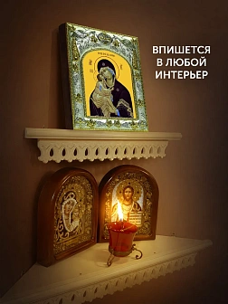 Икона Донская Божия Матерь в ризе, 18х14 см