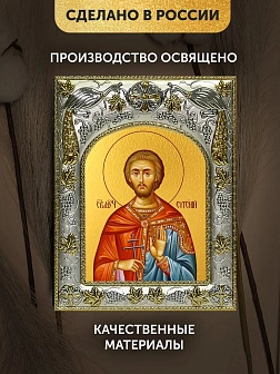 Икона Евгений Севастийский в ризе, 18х14 см