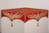 Пелена №13 парча вышивка на глазете 1,3х1,3 (на престол 1,0х1,0)