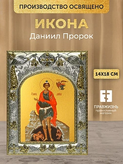 Икона Даниил Пророк в ризе, 18х14 см
