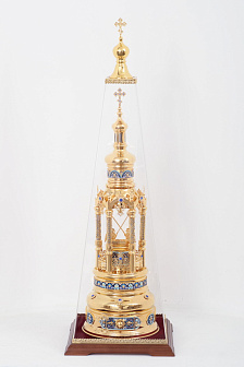 Дарохранительница № 8а золочение эмаль камни Дарохранительница № 8а золочение эмаль камни