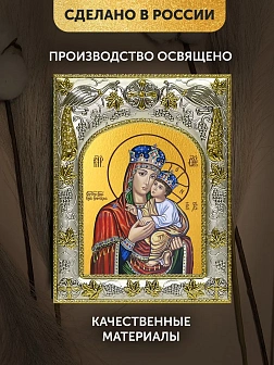 Икона Киево-Братская Божия Матерь в ризе, 18х14 см