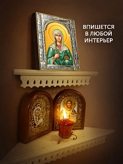 Икона Миропия Хиосская в ризе, 18x24 см