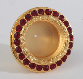 Мощевик для частиц святых мощей №8 золочение камни