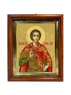 Икона Георгий Победоносец великомученик в киоте 18х21х4 см 058 Икона Георгий Победоносец великомученик в киоте 18х21х4 см 058