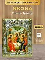 Икона Святая Троица в ризе, 18х14 см