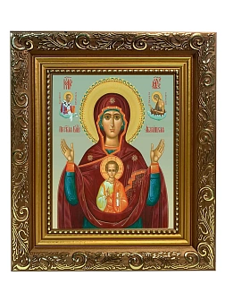Икона Божьей Матери Абалацкая, широкая рамка 19,5х22,5х2 см 1180