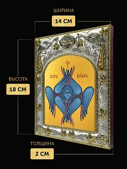Икона Херувим Шестикрылый в ризе, 18х14 см