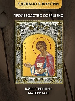 Икона Пантелеймон Целитель в ризе, 18х14 см