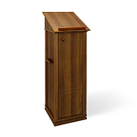 Аналой тумбовый с облицовкой с 2-мя полками и дверцей