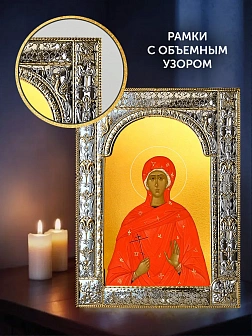 Икона Алла Готфская в ризе и деревянном киоте, 33х27 см