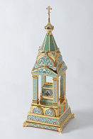 Дарохранительница филигранная №10 эмаль, финифть / золочение