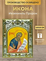 Икона Иезекииль Пророк в ризе, 18х14 см