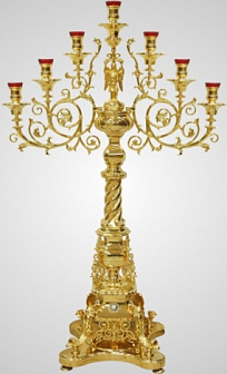 Семисвечник запрестольный №10 золочение