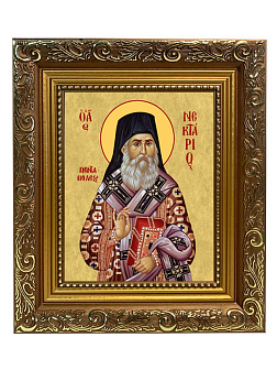 Икона складень Нектарий Эгинский митрополит Ангел Хранитель 19х22х7 см 406