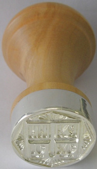 Печать для просфоры с литой накладкой серебрение ф 40