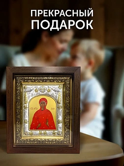 Икона Алла Готфская в ризе и киоте под дерево, 27х23 см