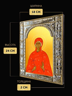 Икона Алла Готфская в ризе, 18x24 см