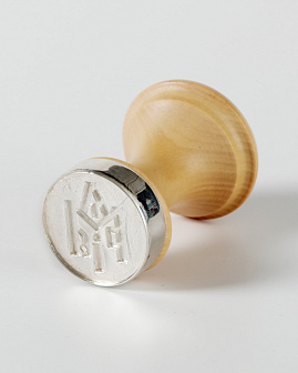 Печать для просфоры с литой накладкой серебрение ф 30