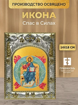 Икона Спас в Силах в ризе, 18х14 см