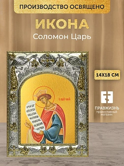 Икона Соломон Царь в ризе, 18х14 см