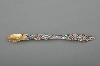 Лжица филигрань, эмаль, роспись, углубленная / золочение / серебро (УИН)