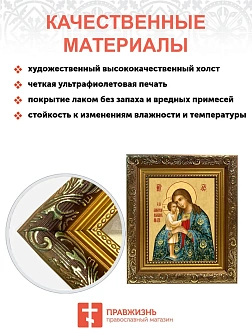 Икона Божией Матери Взыскание погибших, широкая рамка 19,5х22,5х2 см 102