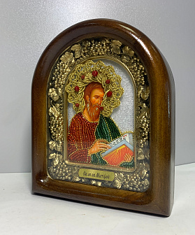 101 Именная икона Апостол Матфей Евангелист бисер дерево