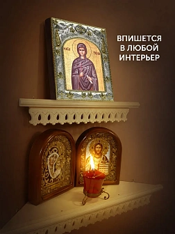 Икона Ксения Миласская в ризе, 18х14 см