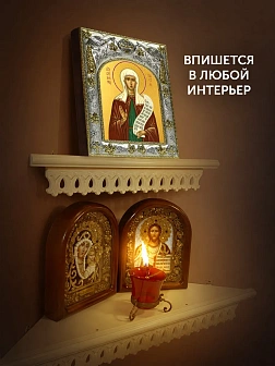 Икона Таисия Египетская в ризе, 18х14 см Икона Таисия Египетская в ризе, 18х14 см