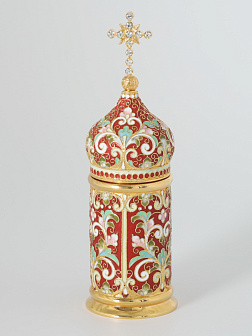 Сосуд для миро филигрань, эмаль / золочение