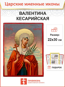 Икона Валентина Кесарийская 22х30 (038)
