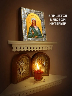 Икона Иулия Анкирская в ризе, 18x24 см