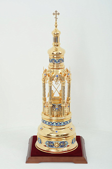 Дарохранительница № 8а золочение эмаль камни Дарохранительница № 8а золочение эмаль камни