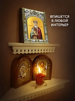 Икона Ольга Великая Княгиня в ризе, 18х14 см