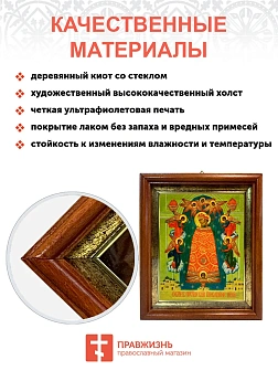 Икона Божией Матери Прибавление ума в киоте 18х21х4 см 122