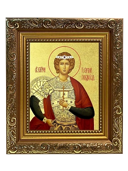 Икона "Георгий Победоносец", св. вмч., с золочением поталью, 09028-УЛ