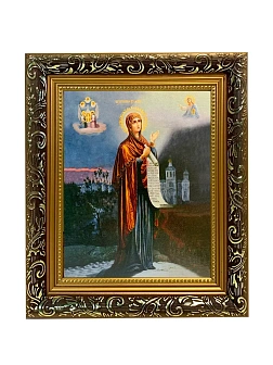 Икона Божьей Матери Боголюбская, узкая рамка 17,5х20,5х2 см 1182 Икона Божьей Матери Боголюбская, узкая рамка 17,5х20,5х2 см 1182