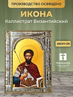 Икона Каллистрат Византийский в ризе, 18x24 см
